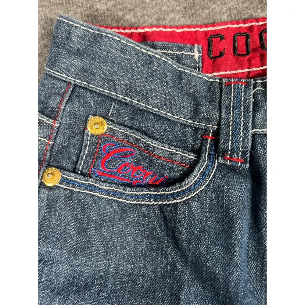 Vintage Coogi Australia Kids Denim Jeans Embroidered Logo Size 8 Hip Hop Style